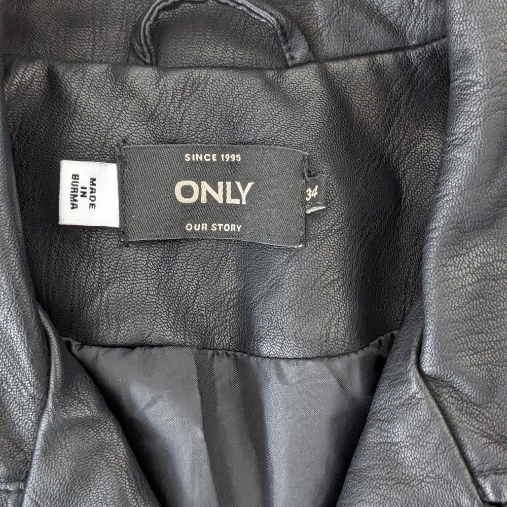 ONLY Women's Leather Jacket Size 34 - Picture 7 of 7